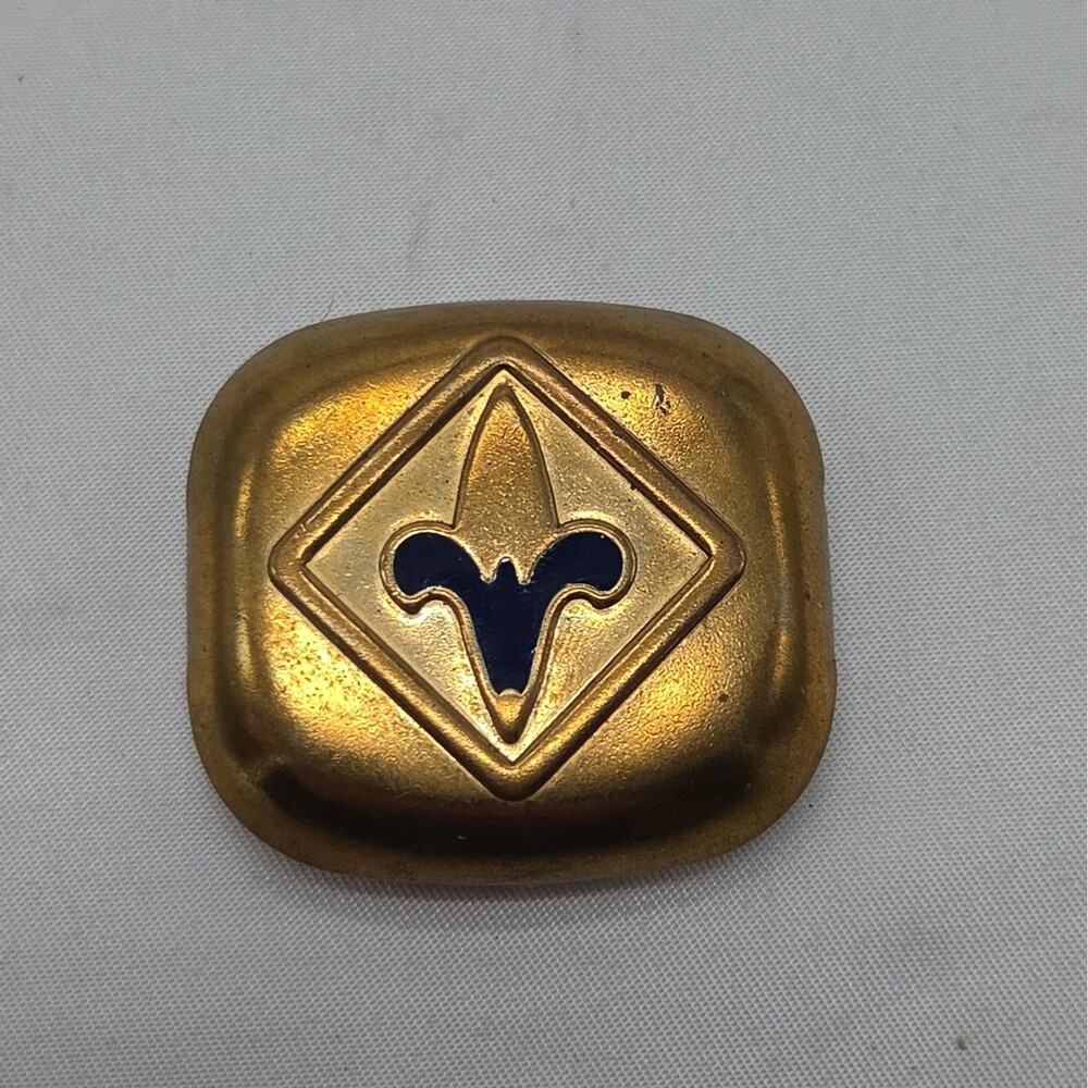 Vintage Cub Boy Scouts Of America Webelos Neckerchief Scarf Tie Slide Clip
